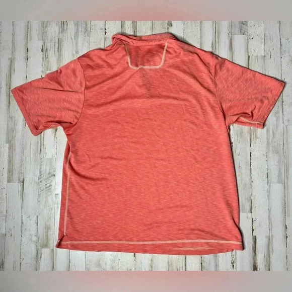 Tommy Bahama Mens XL Polo Golf Shirt Short Sleeve Knit Peach - Picture 7 of 9